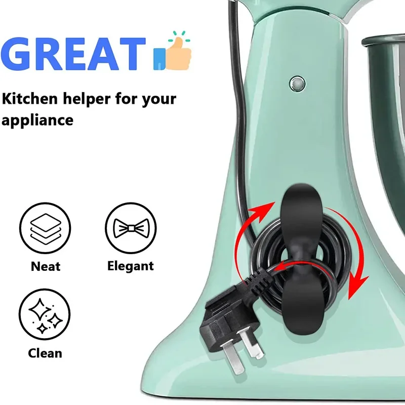 3-6pcs Cord Winder Organizer for Kitchen Appliance Cord Wrapper Cable Management Clip Holder for Air Fryer Coffee Machine Fixer - Image 3